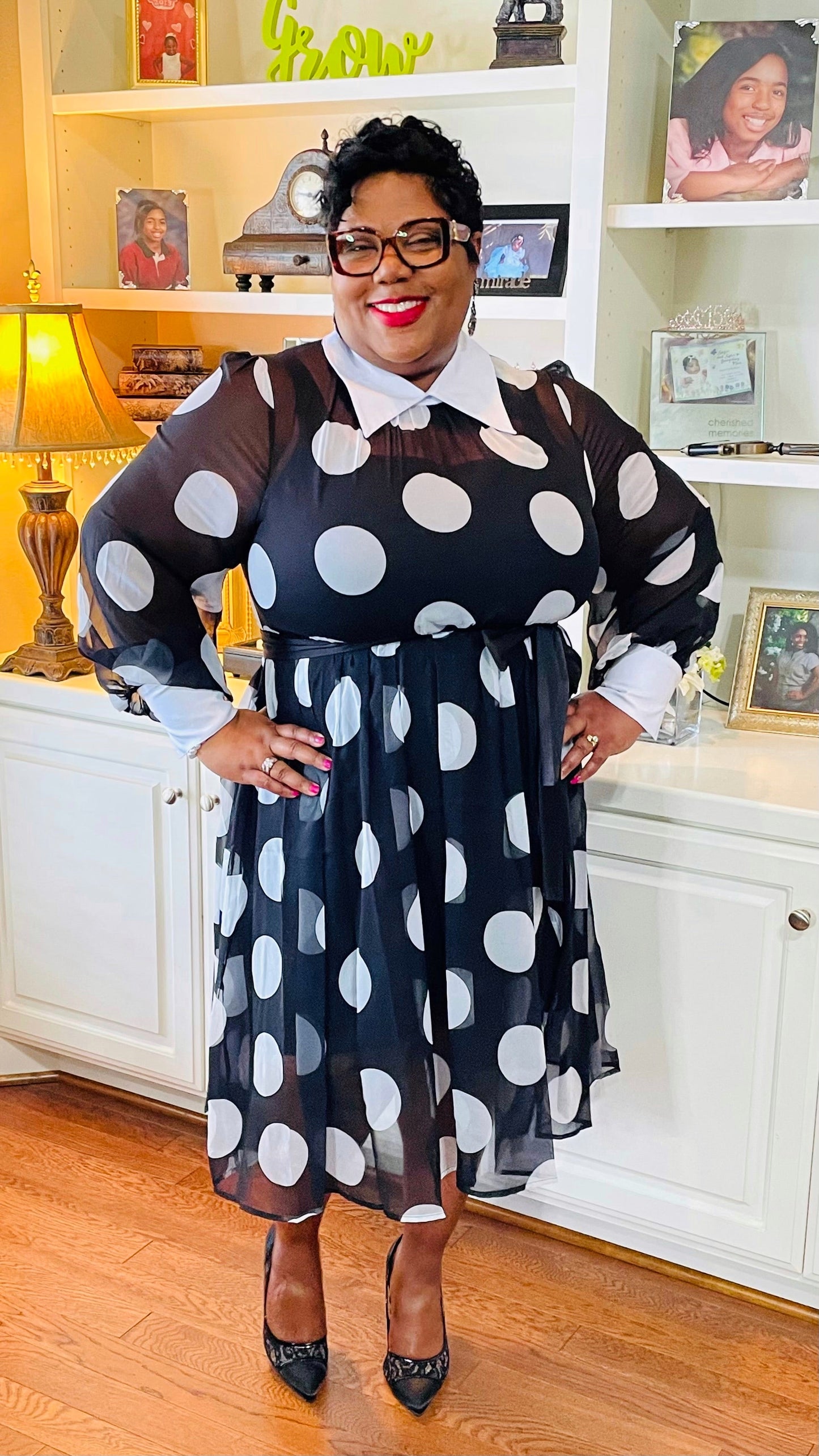 First Class Chiffon Midi Dress
