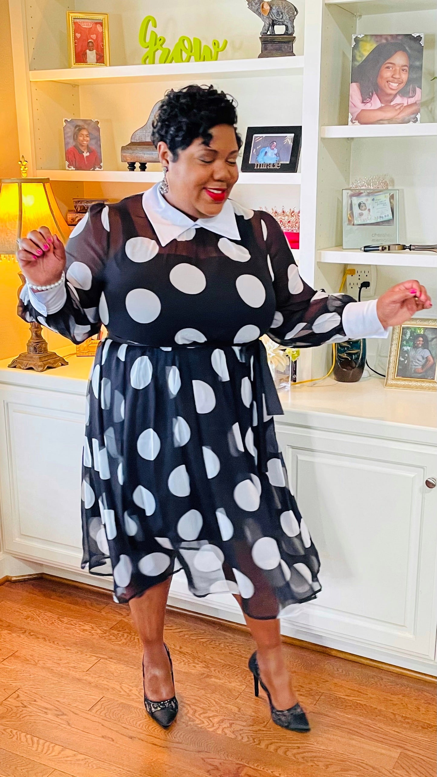 First Class Chiffon Midi Dress