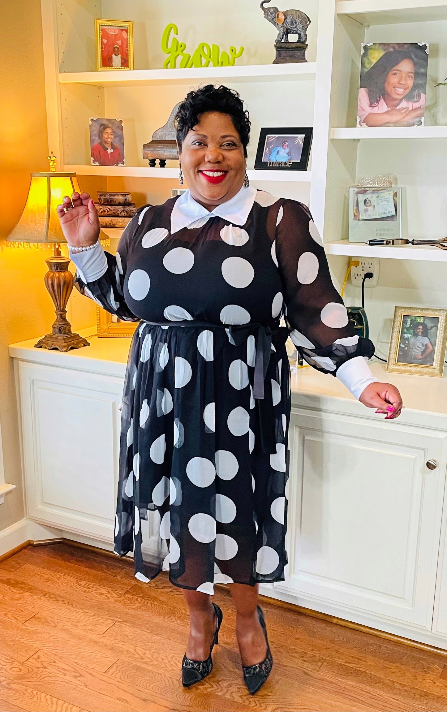 First Class Chiffon Midi Dress