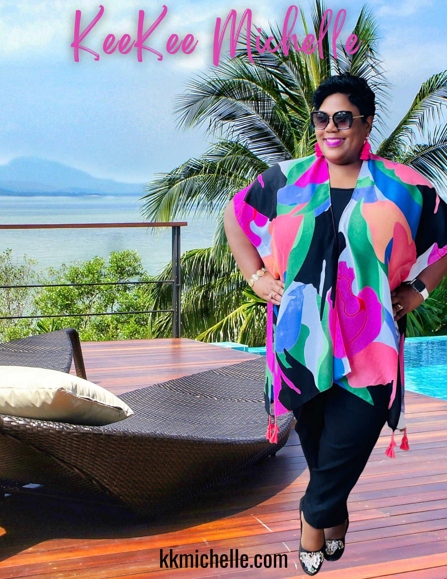 High Vibrations Kimono - Fuchsia