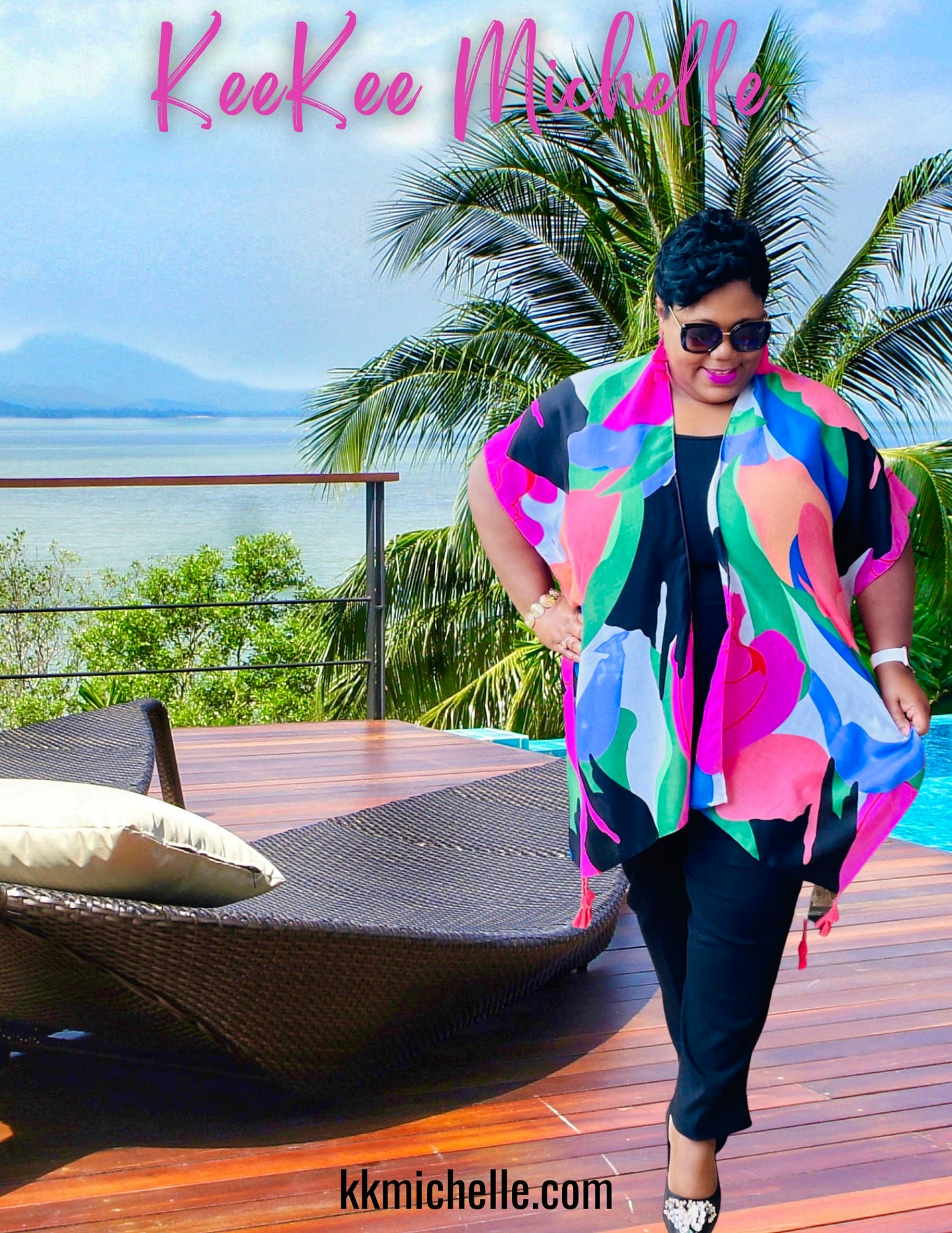 High Vibrations Kimono - Fuchsia