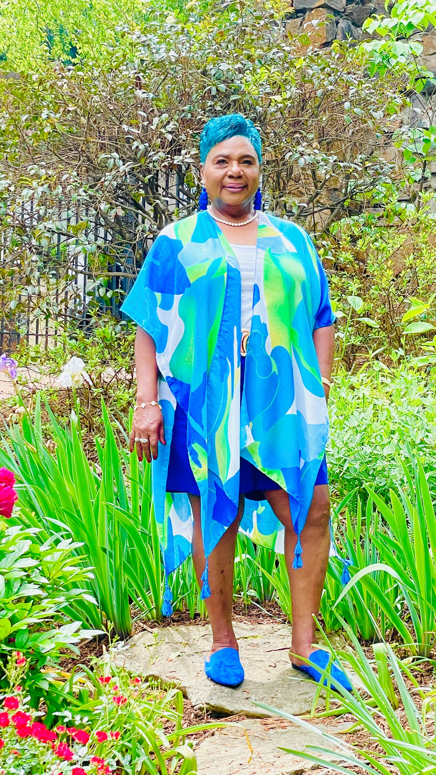 High Vibrations Kimono - Blue