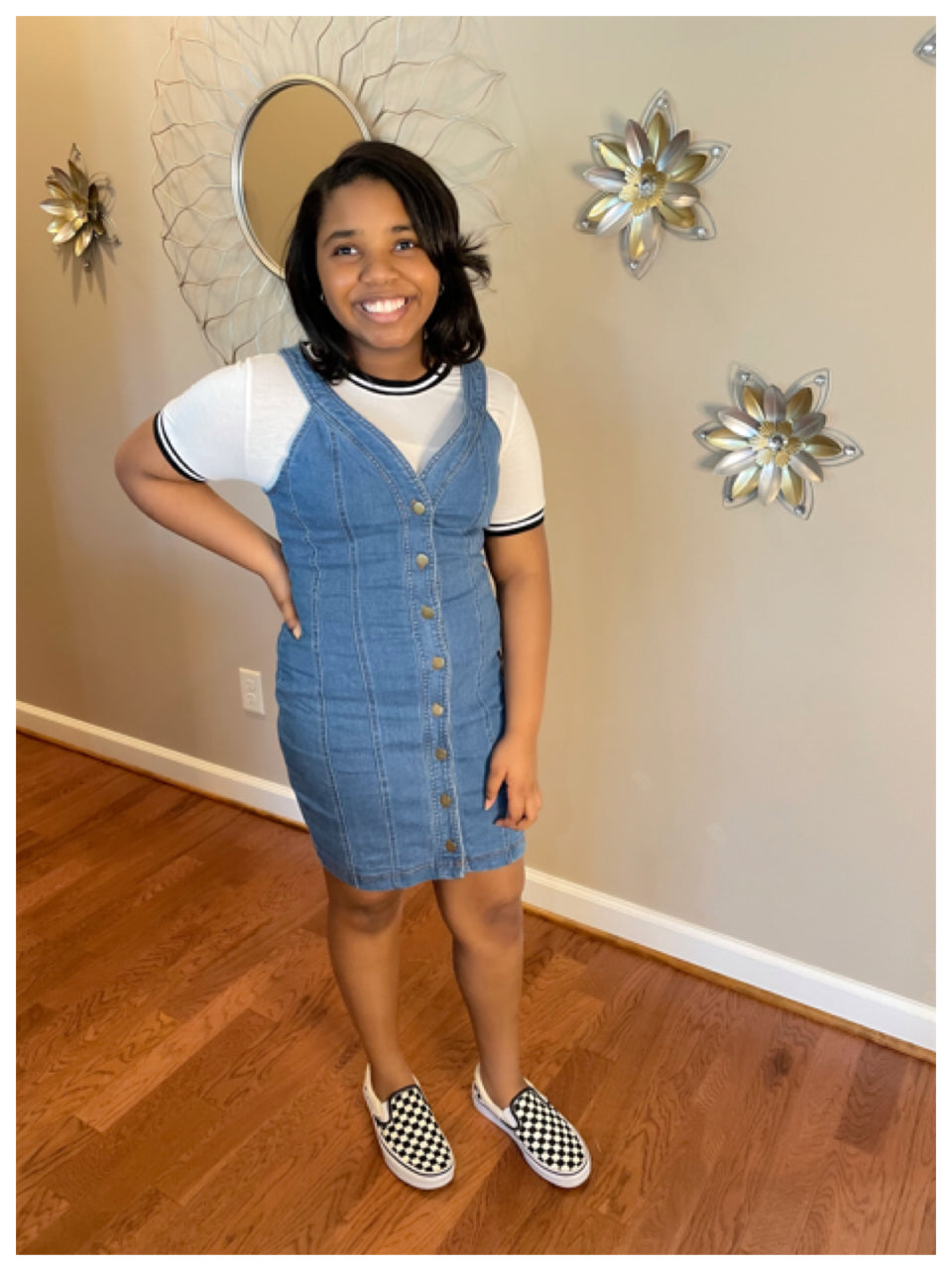 "Mimi” Sleeveless Denim Dress