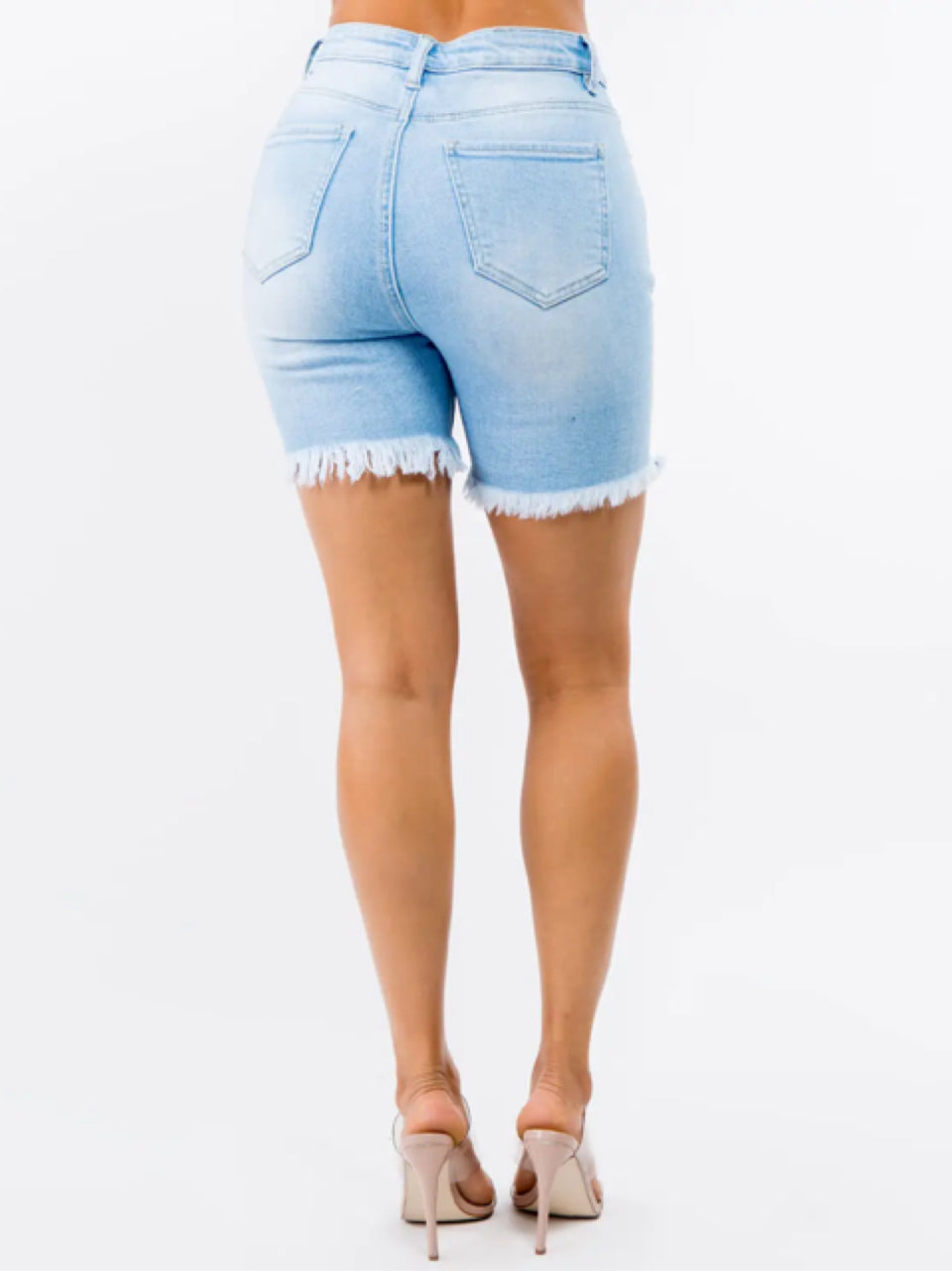 High Rise Denim Shorts