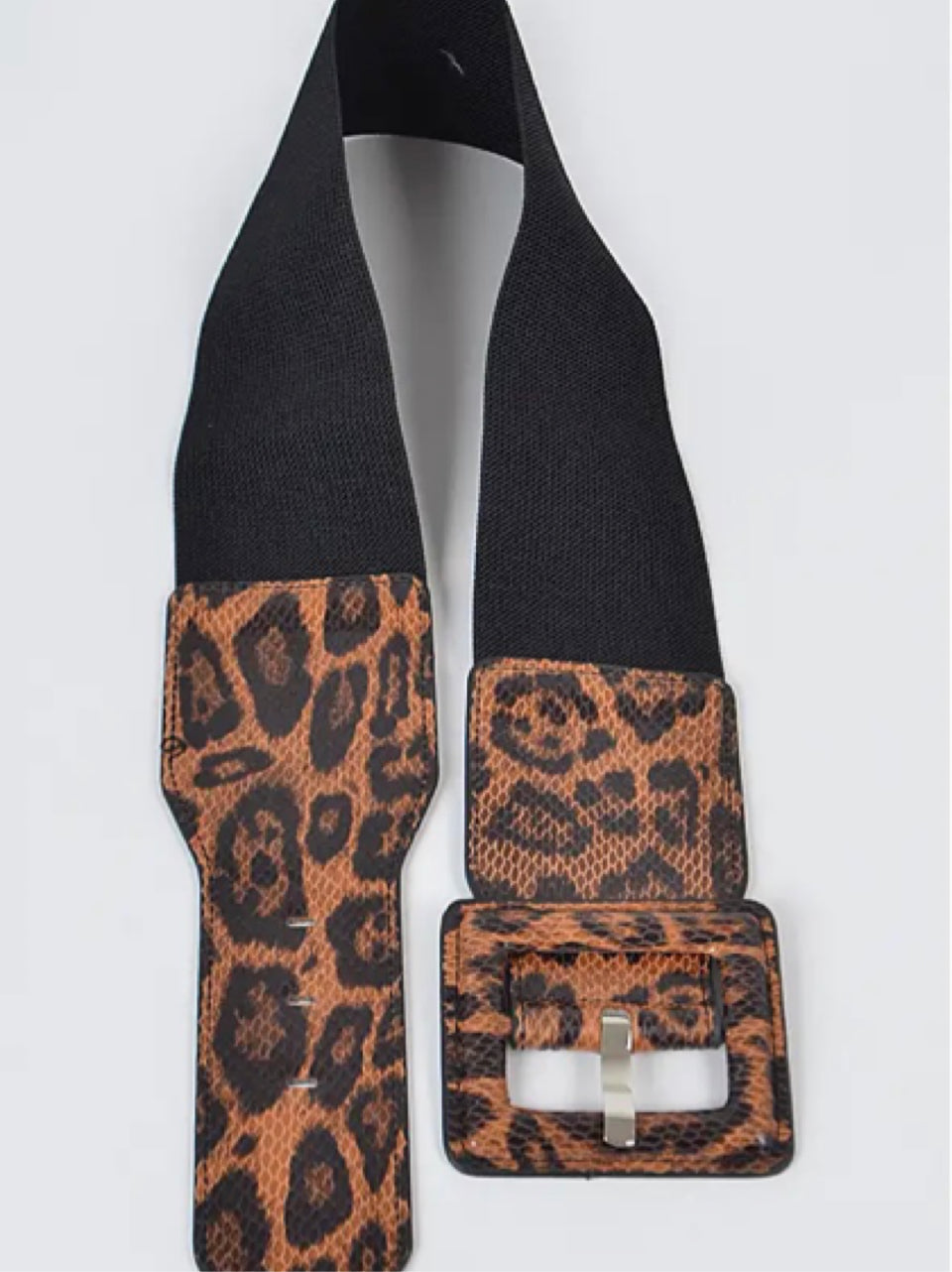Faux Leather Leopard Belt