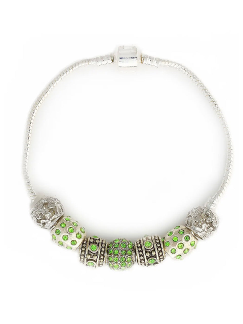Pandora Inspired Charm Bracelet - Green