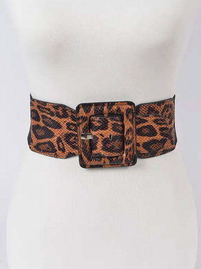 Faux Leather Leopard Belt