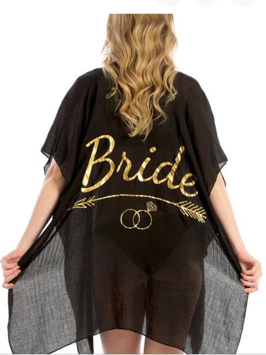 Here Comes The Bride Cover Up - Black